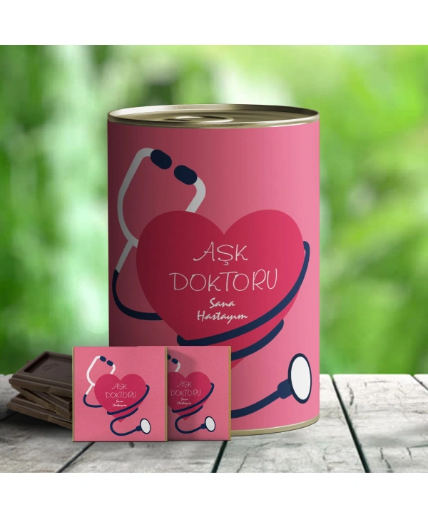 Aşk Doktoru Temalı Hediye Çikolata Konservesi