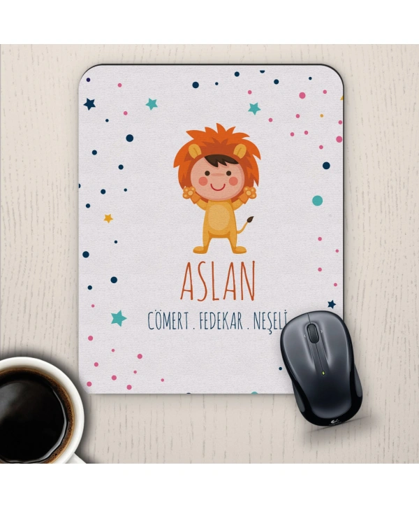 Aslan Burçlarına Özel Sevimli Mouse Pad