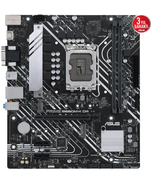 ASUS PRIME B660M-K D4 DDR4 5333(OC) M.2  mATX 1700p