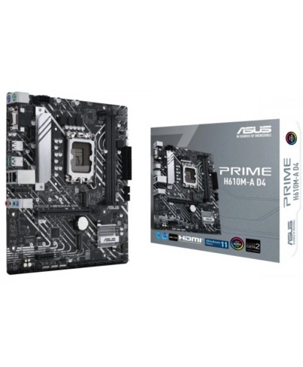 ASUS PRIME H610M-A D4 DDR4 3200(OC) VGA HDMI DP M.2 mATX 1700p