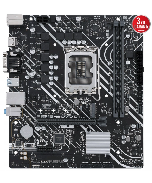 ASUS PRIME H610M-D DDR4 3200(OC) VGA HDMI DP M.2 mATX 1700p