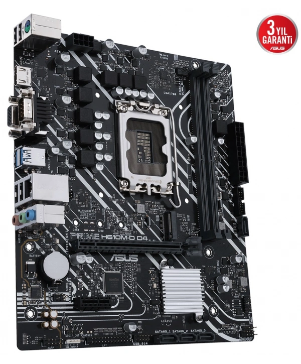 ASUS PRIME H610M-D DDR4 3200(OC) VGA HDMI DP M.2 mATX 1700p