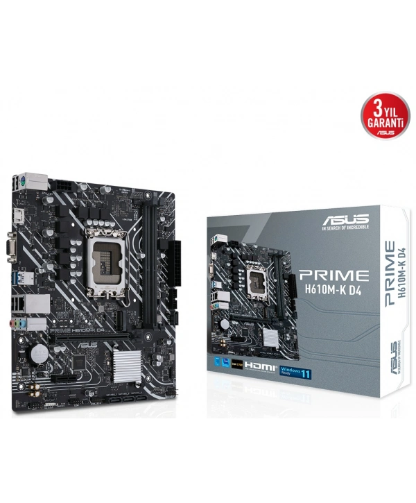 ASUS PRIME H610M-K D4 DDR4 3200(OC) HDMI DP M.2 mATX 1700p