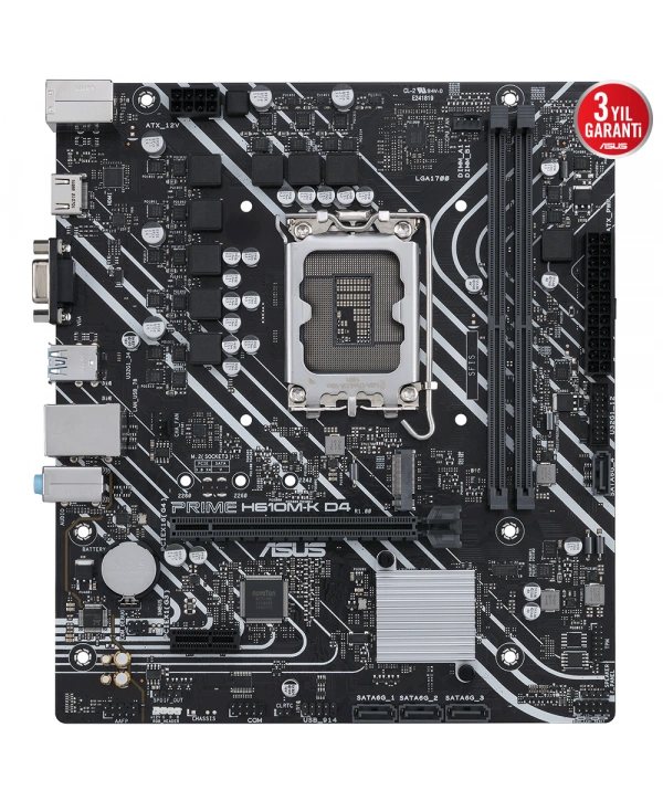 ASUS PRIME H610M-K D4 DDR4 3200(OC) HDMI DP M.2 mATX 1700p