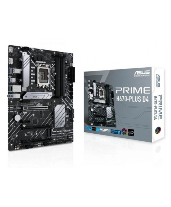 ASUS PRIME H670-PLUS D4 DDR4 5000(OC) HDMI DP M.2 ATX 1700p