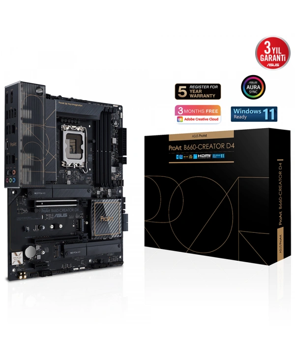 ASUS PROART B660-CREATOR D4 DDR4 5333Mhz M.2 ATX 1700p