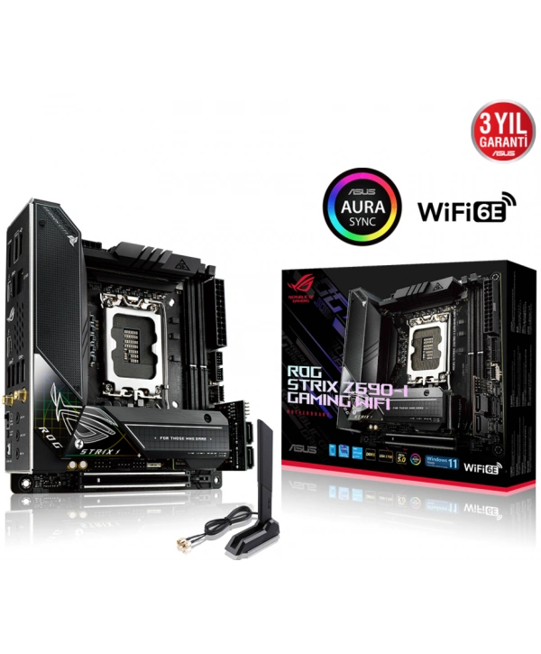 ASUS ROG STRIX Z690-I GAMING WIFI DDR5 6400Mhz(OC) HDMI M.2 Mini ITX 1700p