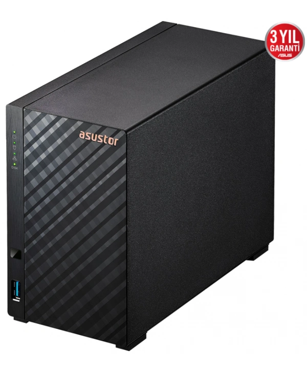 ASUSTOR AS1102T 2 SLOT 1GB DDR4 3.5 NAS DEPOLAMA ÜNİTESİ