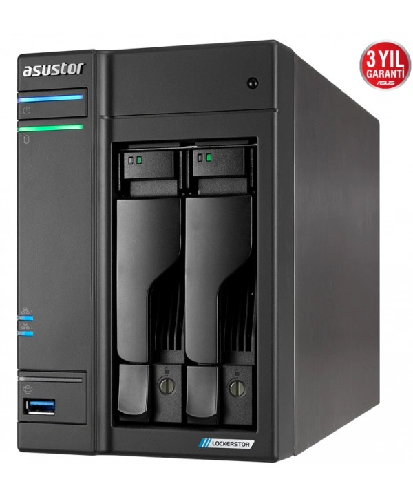 ASUSTOR AS6602T 2 SLOT 4GB DDR4 3.5 NAS DEPOLAMA ÜNİTESİ