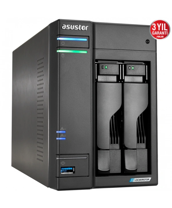 ASUSTOR AS6602T 2 SLOT 4GB DDR4 3.5 NAS DEPOLAMA ÜNİTESİ