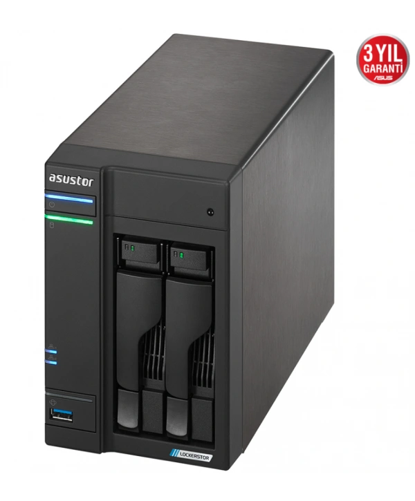 ASUSTOR AS6602T 2 SLOT 4GB DDR4 3.5 NAS DEPOLAMA ÜNİTESİ