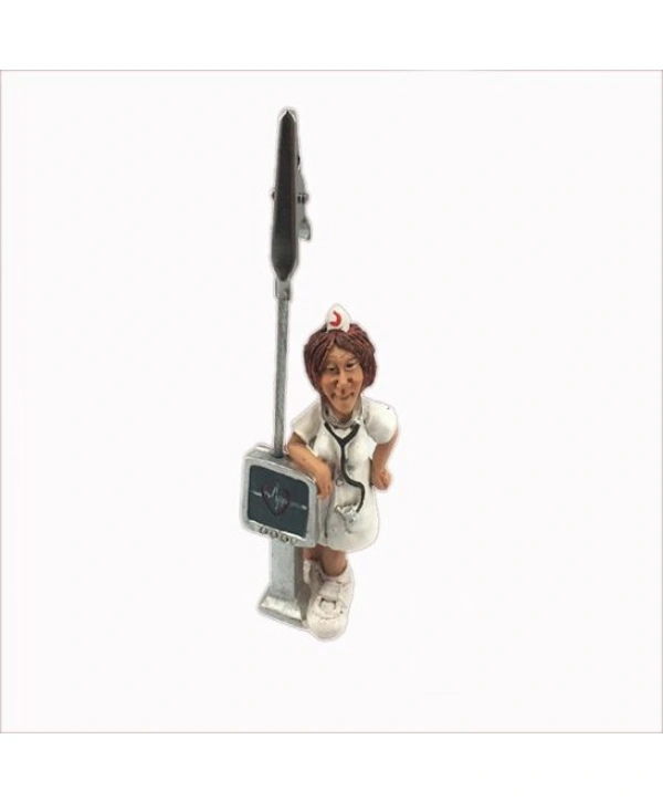 Bayan Hemşire Figürlü Biblo Piknot Tutgaç