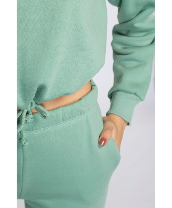 Bel Lastikli Şardonlu İkili Takım-MİNT YEŞİLİ