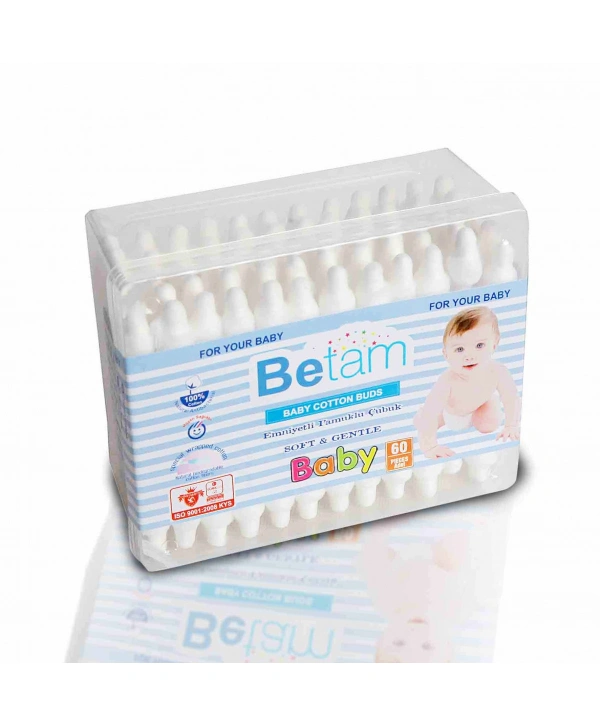 Betam Emniyetli Bebek Kulak Çubuğu 60lı