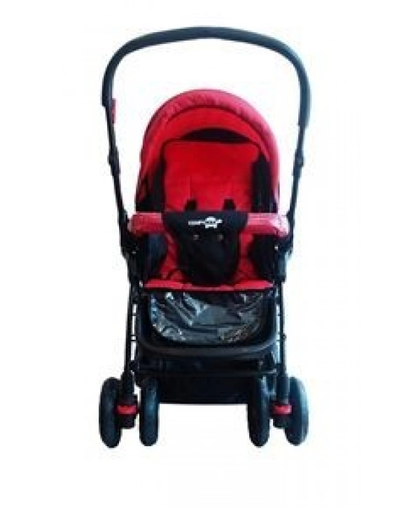 Comfymax Çift Yönlü Bebek Arabası - Kırmızı