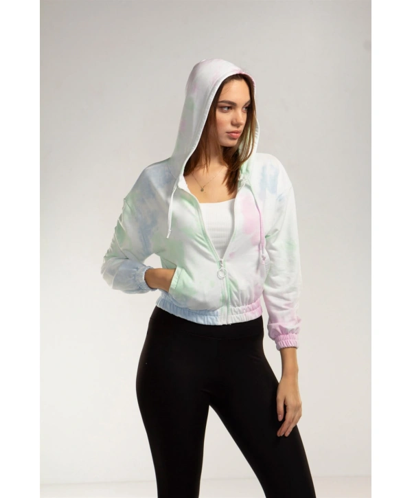 Crop Eşofman Üstü- RENKLİ