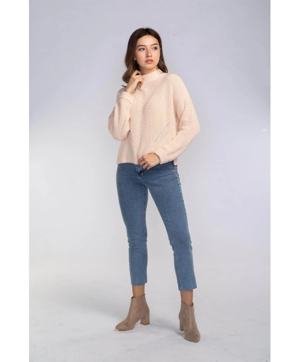 Delikli Örgü Kazak-PUDRA