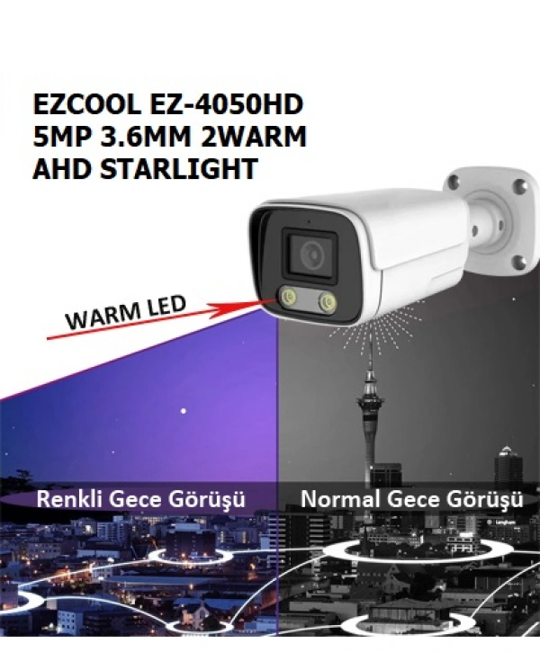 EZCOOL EZ-4050HD 5MP 3.6MM 2WARM AHD STARLIGHT