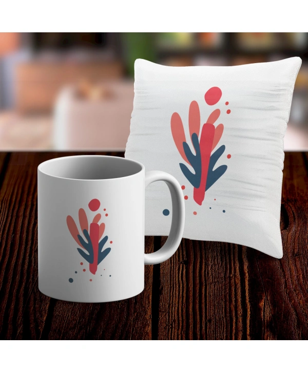 İ Harfi Tasarımlı Kupa ve Yastık Kılıfı Hediye Seti