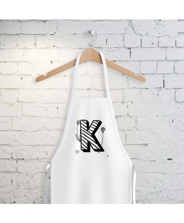 K Harfi Tasarımlı Mutfak Önlüğü