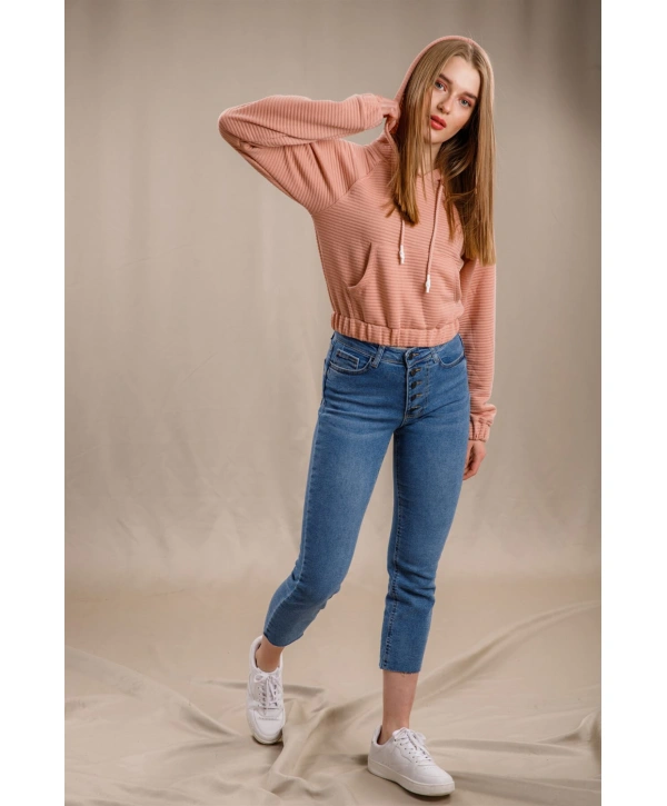 Kanguru Cepli Sweatshirt - PUDRA