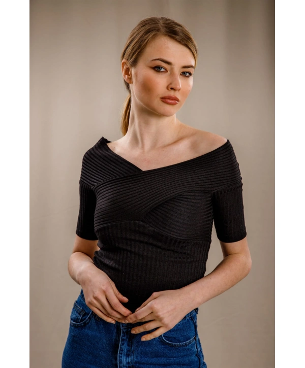 Kaşkorse Bluz - SİYAH