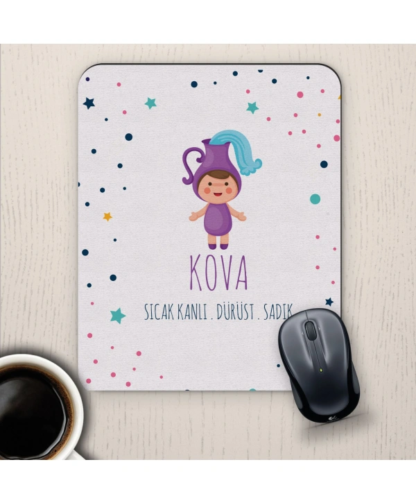 Kova Burçlarına Özel Sevimli Mouse Pad