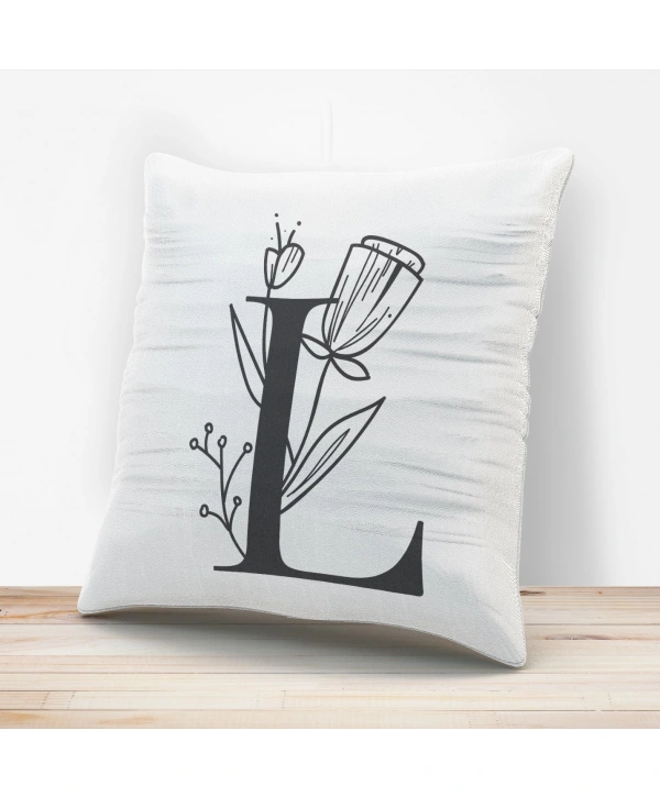 L Harfi Tasarımlı Yastık Kılıfı