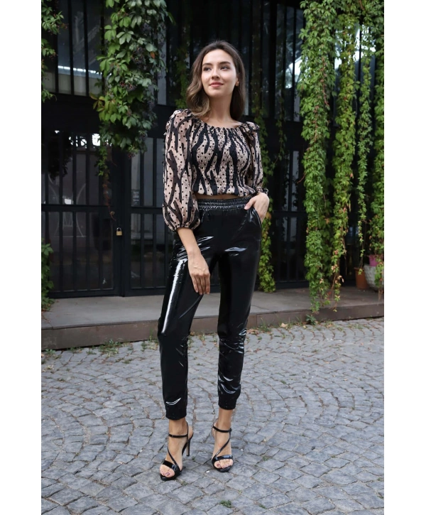 Madonna Yaka Crop Bluz - BEJ