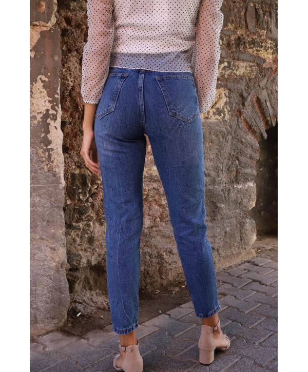 MOM Jeans - LACİVERT