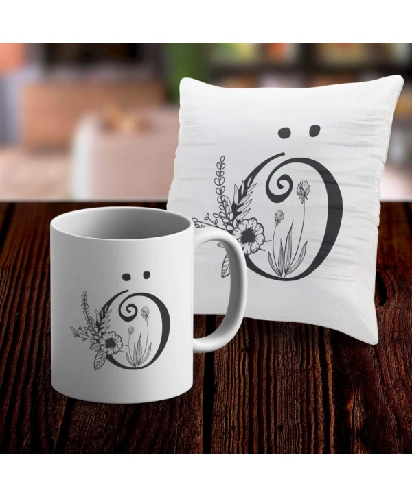 Ö Harfi Tasarımlı Kupa ve Yastık Kılıfı Hediye Seti