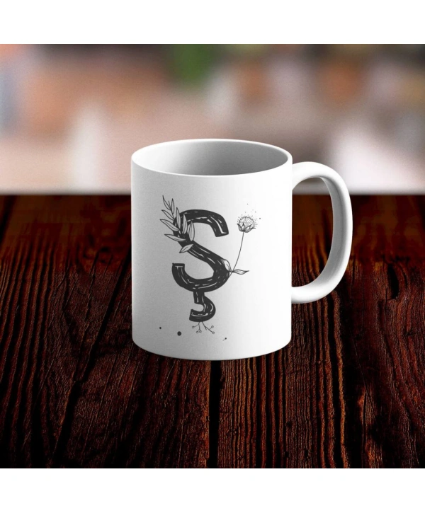 Özel Tasarım Ş Harfi Beyaz Kupa Bardak