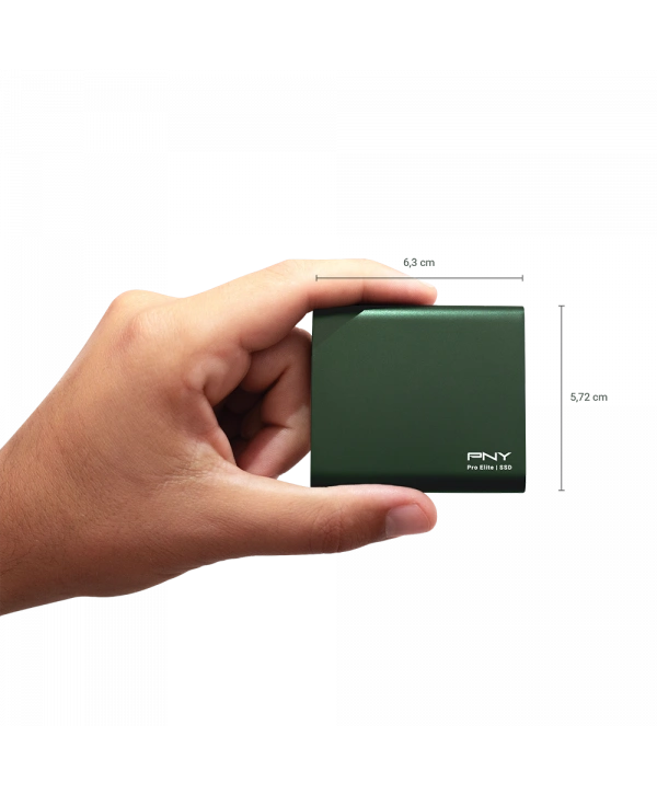 PNY Pro Elite Yeşil 500 GB 865/875MB/s USB 3.2 Gen 2 Type-C Taşınabilir SSD (PSD0CS2060GN-500-RB)