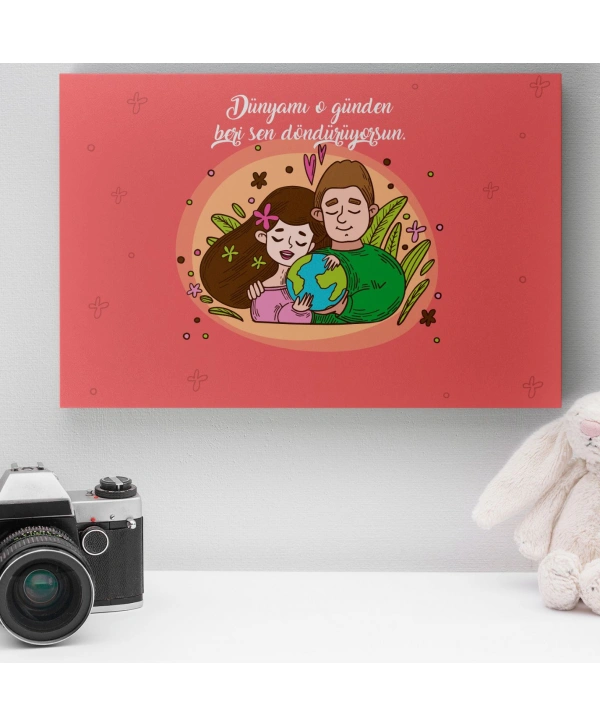 Romantik Tasarımlı Mini Kanvas Tablo - No12