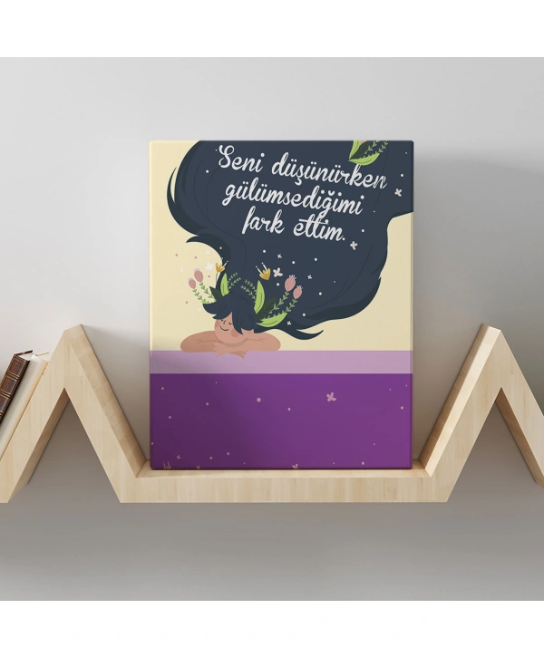 Romantik Tasarımlı Mini Kanvas Tablo - No20