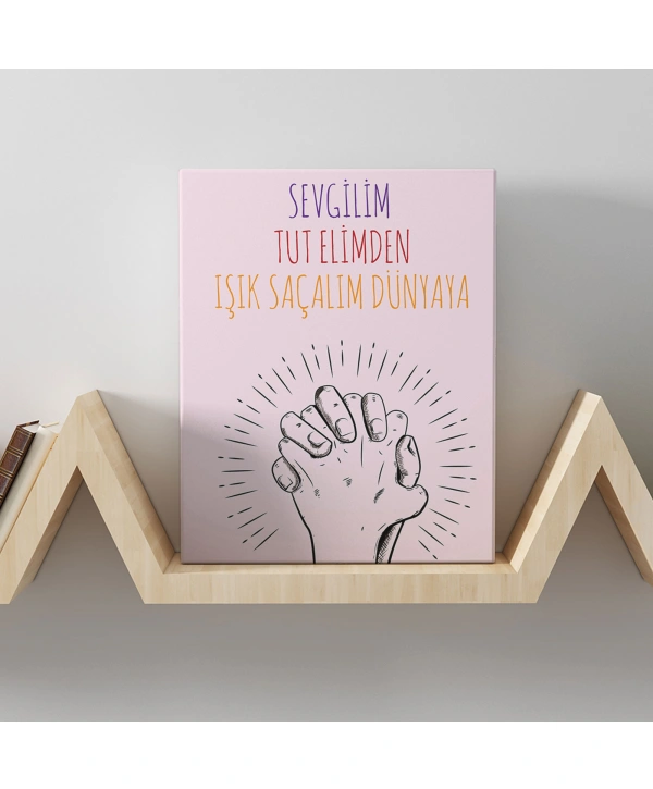 Romantik Tasarımlı Mini Kanvas Tablo - No23