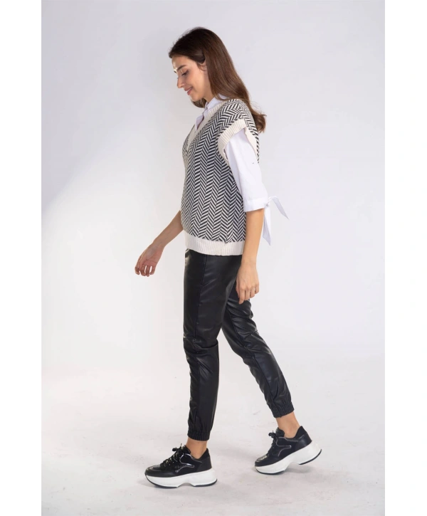 Şah Desenli Triko Süveter-DESENLİ