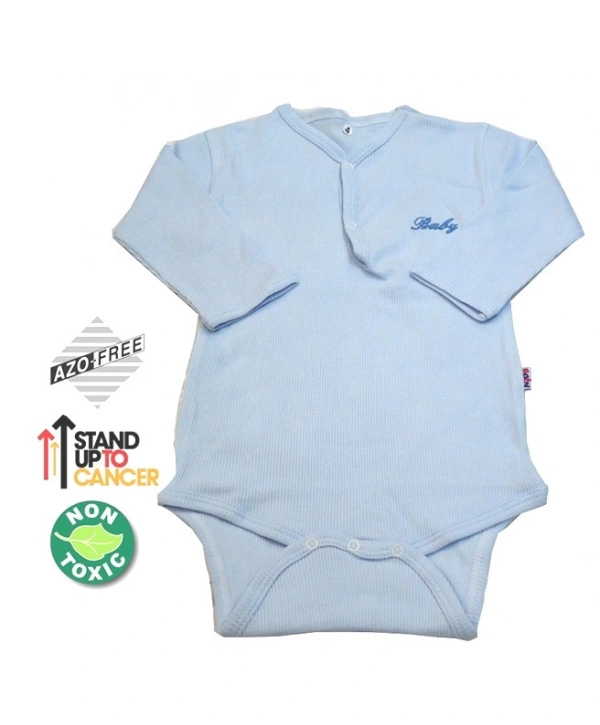 Sema Baby Uzun Kol Kaşkorse Badi (Body) - Mavi  0-6 Ay