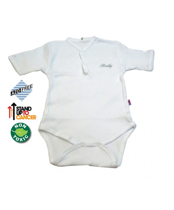 Sema Baby Yarım Kol Kaşkorse Badi (Body) - Beyaz 0-6 Ay