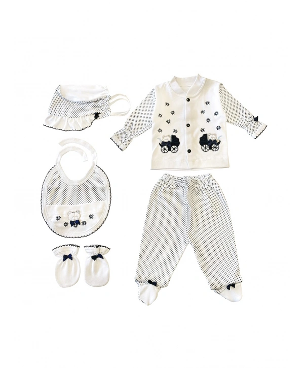 Sema Bebe 5li Premature Puanlı Set - Mavi