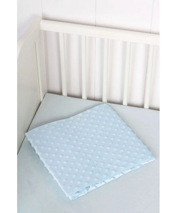 Sema Bebe Fluffy Battaniye (Kabartma Desenli) - Mavi