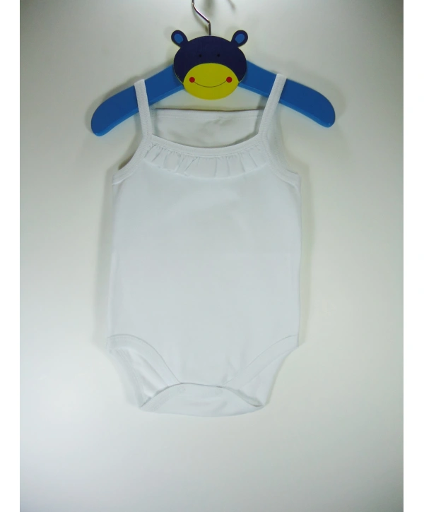 Sema Bebe Penye ip Askılı Badi (Body) - Beyaz 3-6 Ay