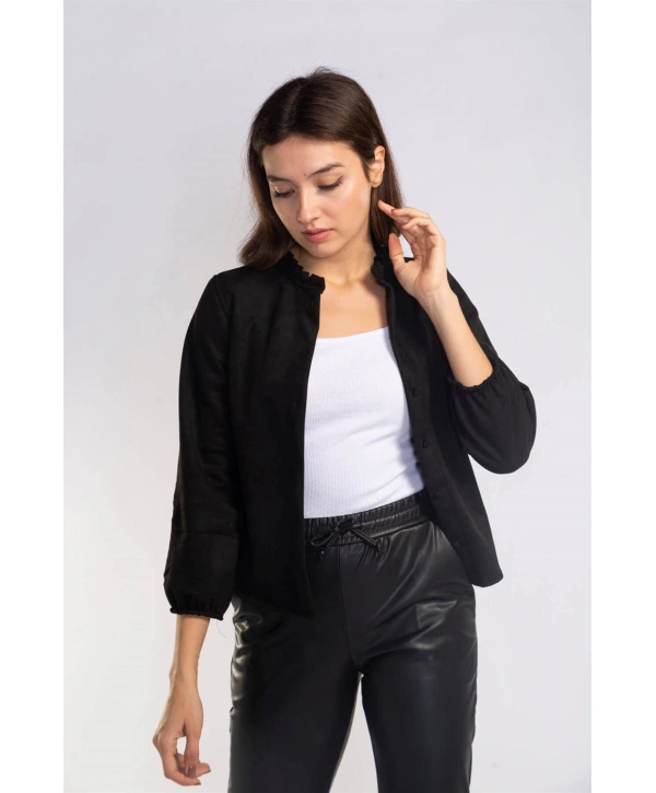 Süet Gömlek-SİYAH