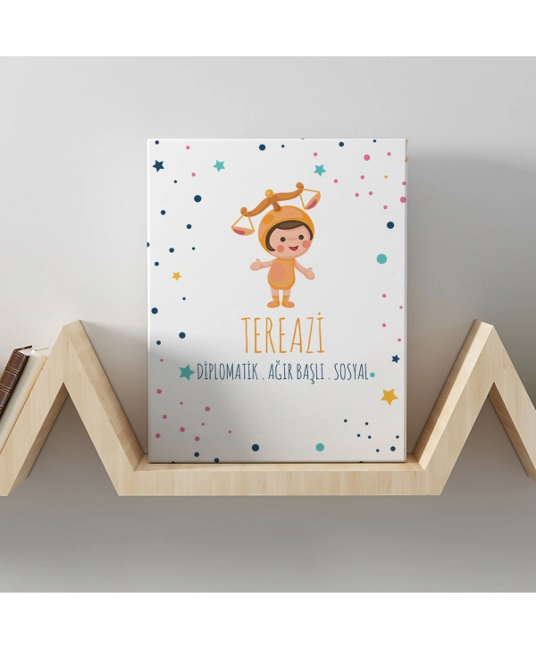 Terazi Burcuna Özel Tasarım Kanvas  Tablo