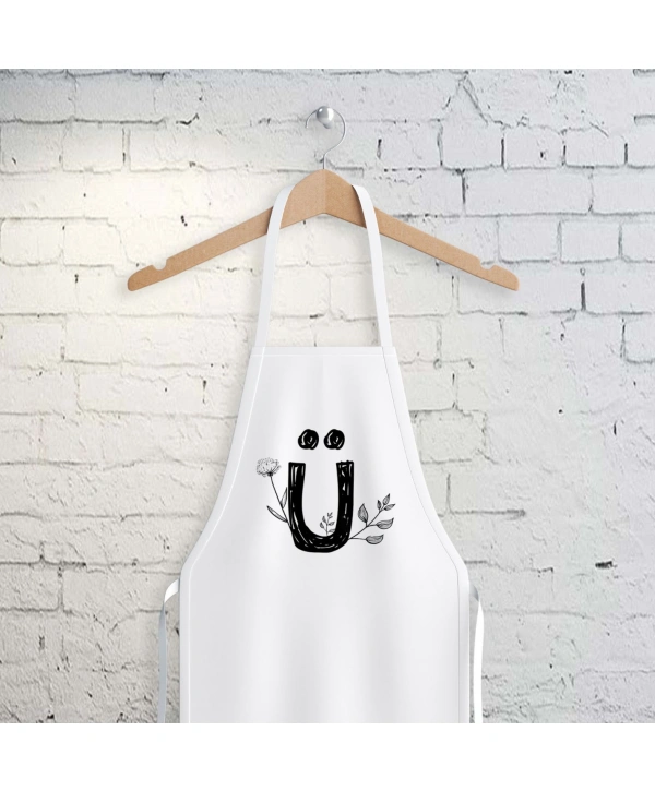 Ü Harfi Tasarımlı Mutfak Önlüğü