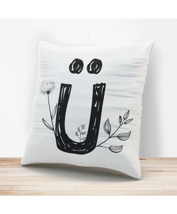 Ü Harfi Tasarımlı Yastık Kılıfı