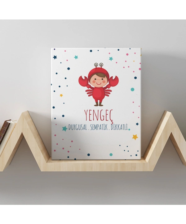 Yengeç Burcuna Özel Tasarım Kanvas  Tablo