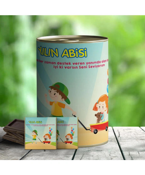 Yılın Abisi Sürpriz Çikolata Hediye Konservesi