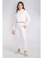 Bel Lastikli Şardonlu İkili Takım-BEYAZ