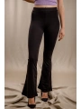 İspanyol Paça Tayt - SİYAH